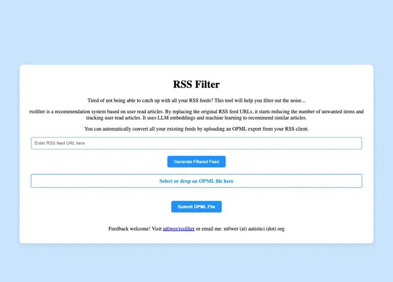 RSS Filter