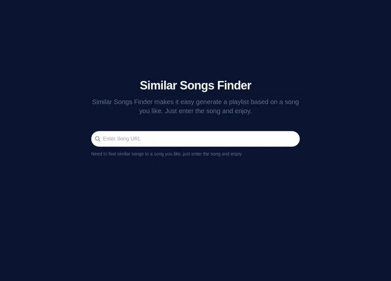 Similar Songs Finder