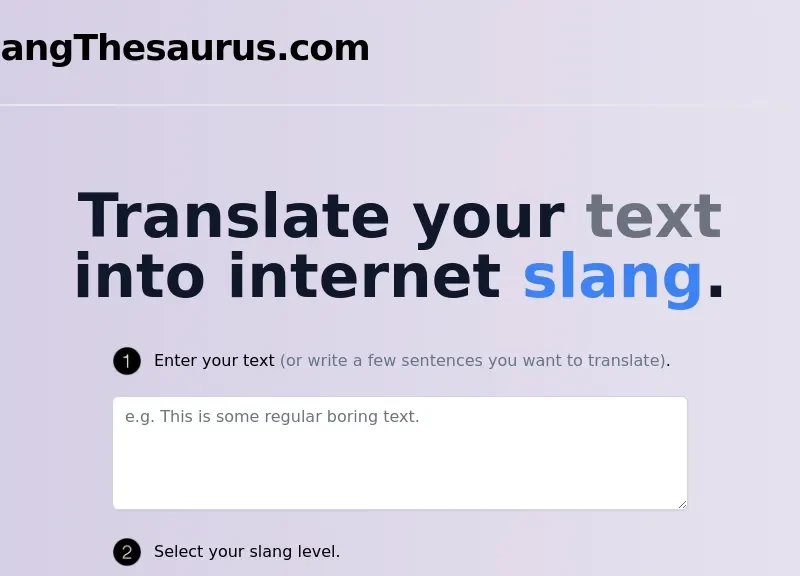 Slang Translator