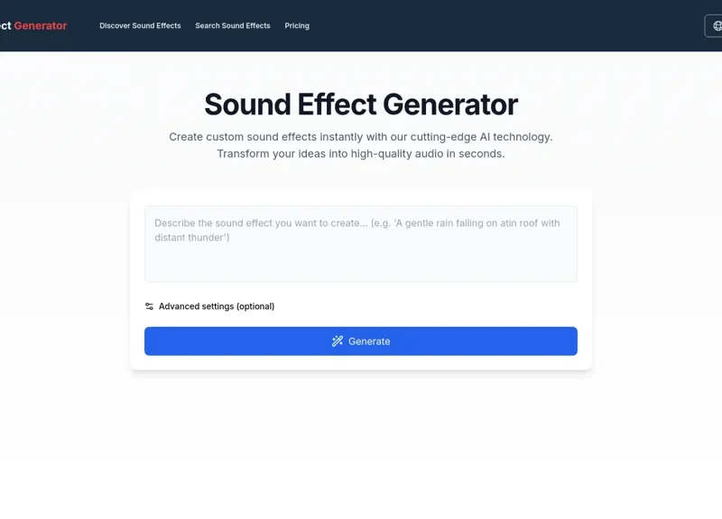 Sound Effect Generator