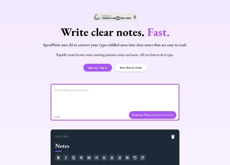 SpeedNote AI