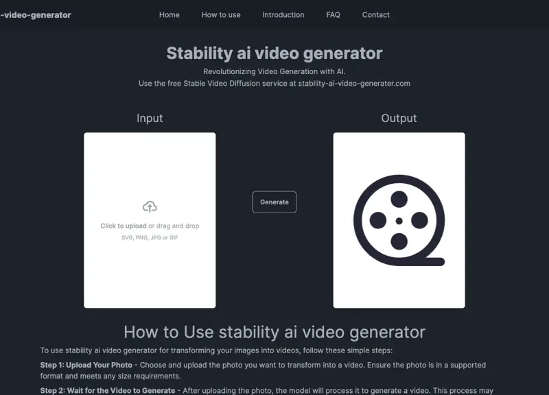 Stability Ai Video Generater