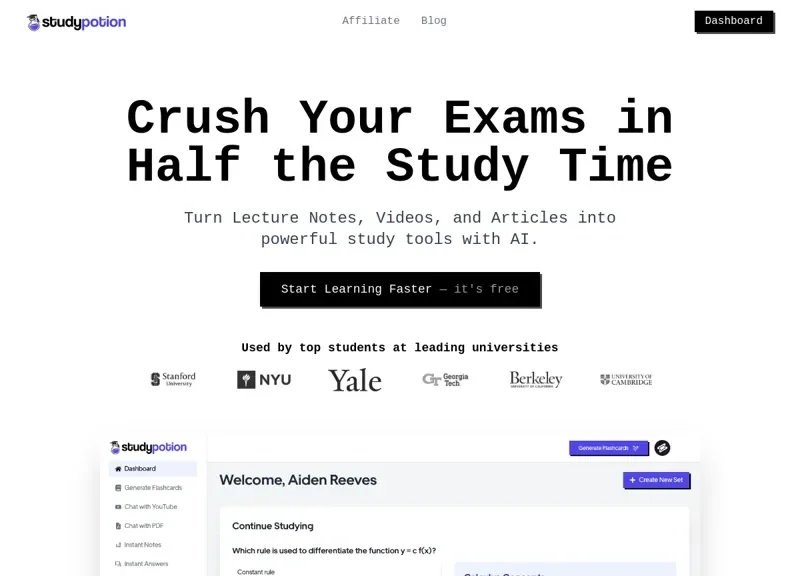 Study Potion AI