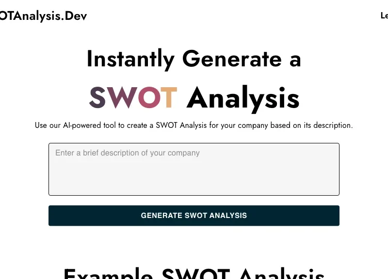 SWOT Analysis