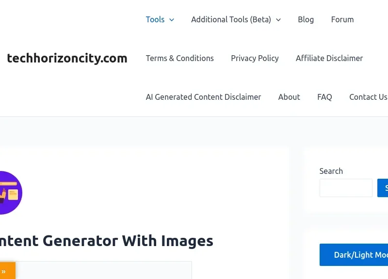 TechhorizonCity Content & Image Generator