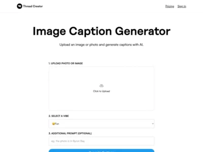 Threadcreator Image Caption Generator