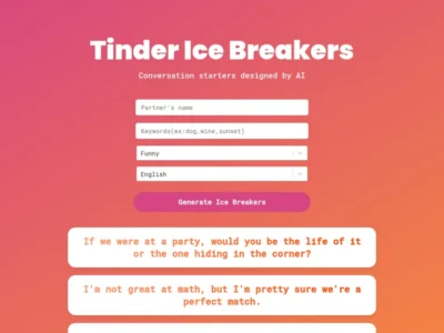 Tinder Ice Breakers