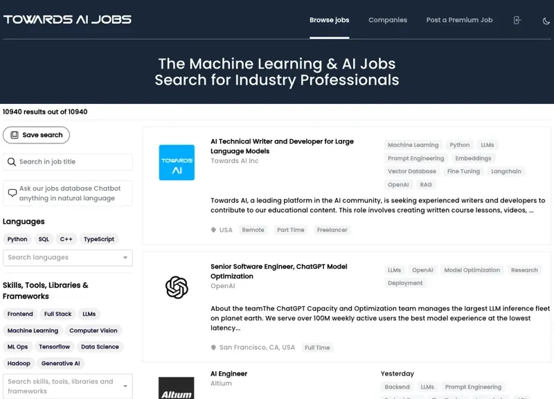 Towards AI Jobs