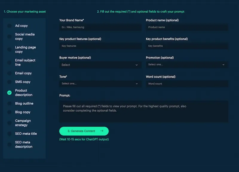 Triple Whale's GPT Marketing Prompt Generator