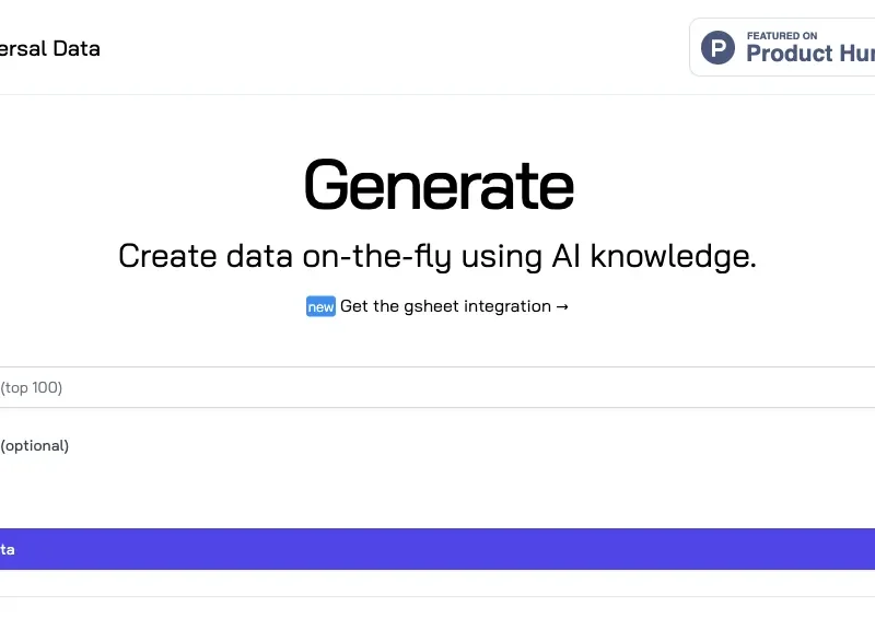 Universal Data Generator
