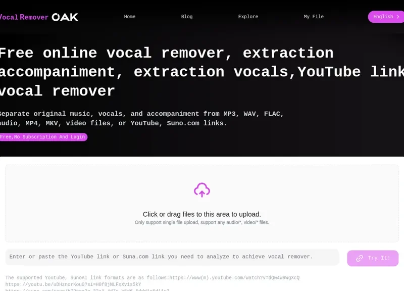 Vocal Remover Online