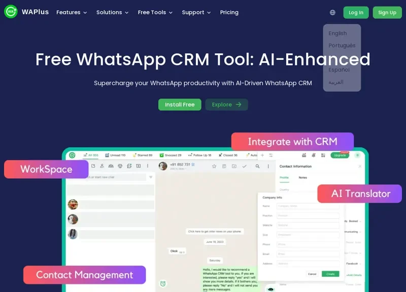 WAPlus - AI WhatsApp CRM