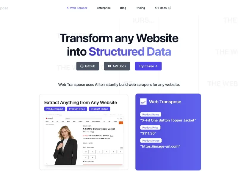 Web Transpose