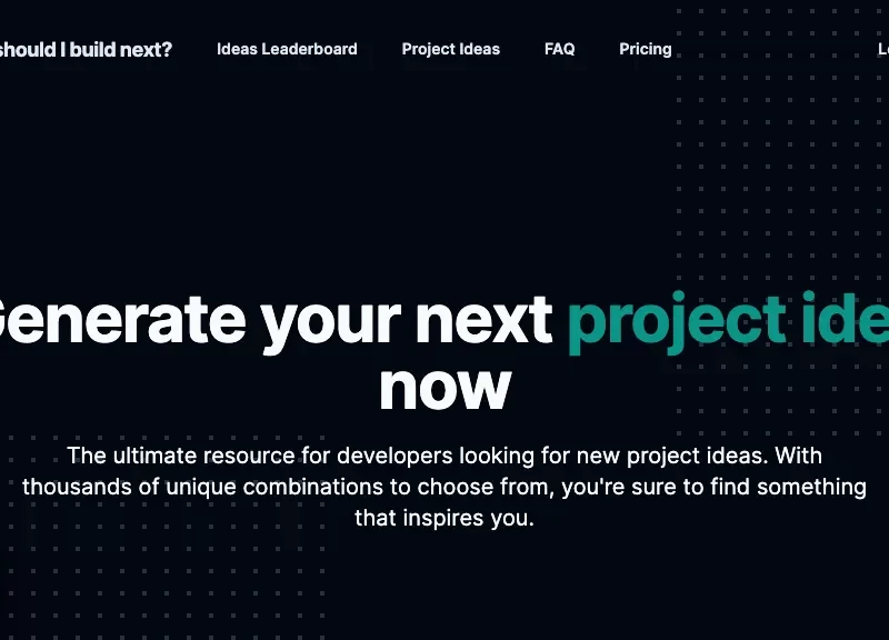 Whatshouldibuildnext