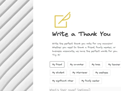 Write A Thank You