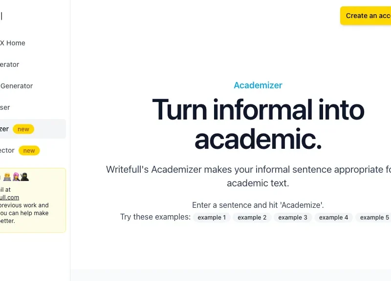 Writefull Academizer